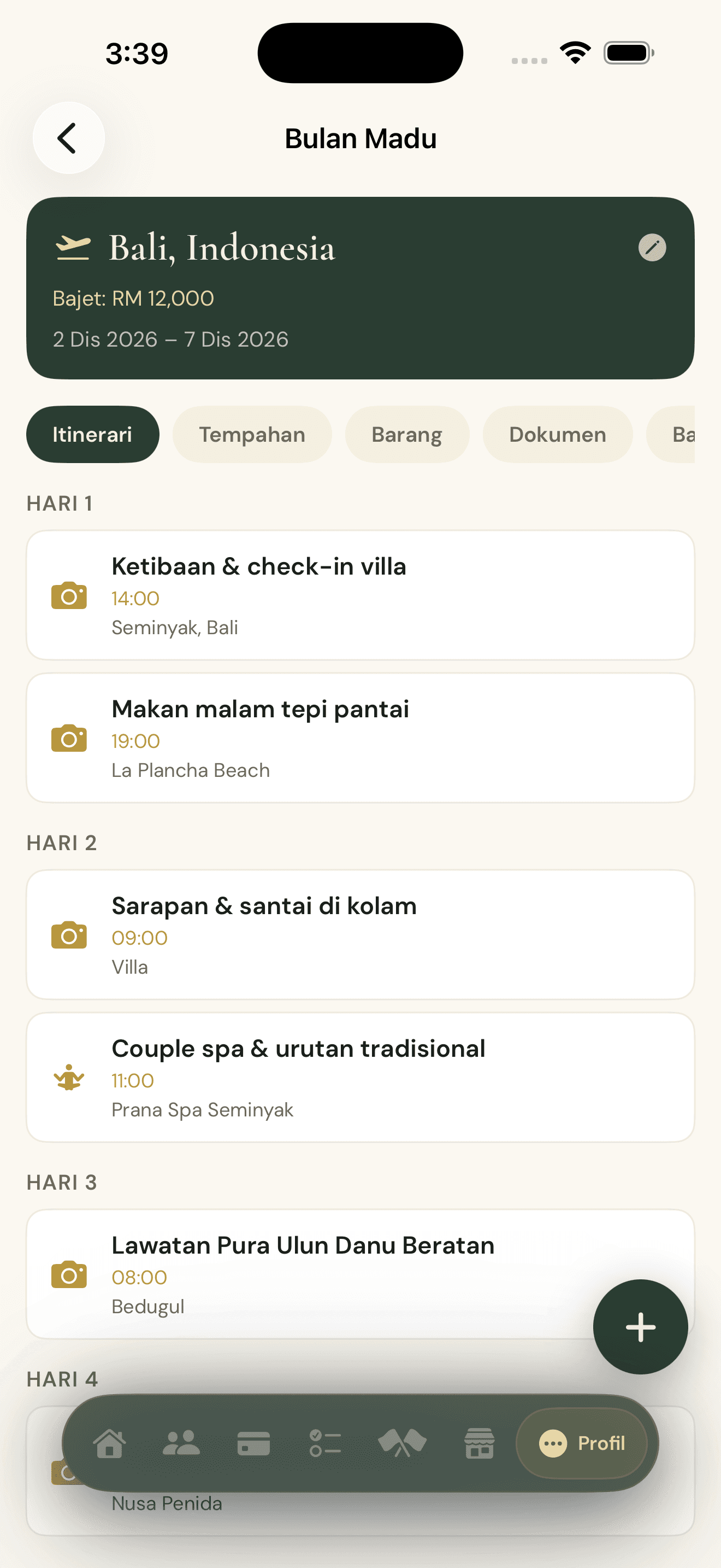 Perancangan Bulan Madu — Rinung iOS app screenshot